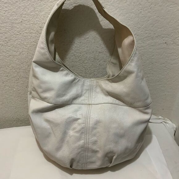JIMMY CHOO HOBO SHOULDER BAG-LARGE-WHITE LEATHER BOTTOM JEWELED ACCENT UNIQUE - Picture 3 of 16